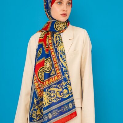 Soft Cotton Etnik Desen Kırmızı Şal